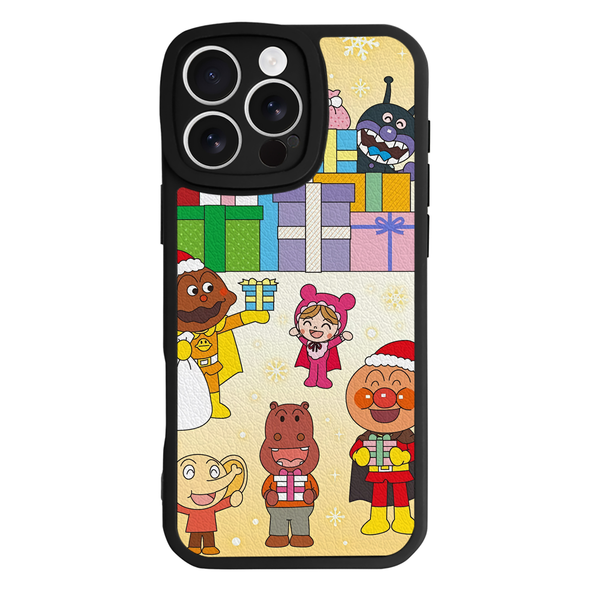 （画像用） アンパンマン Anpanman 【iPhone 16シリーズ対応】シリコンスマホケース（レザー調） 材質：シリコン